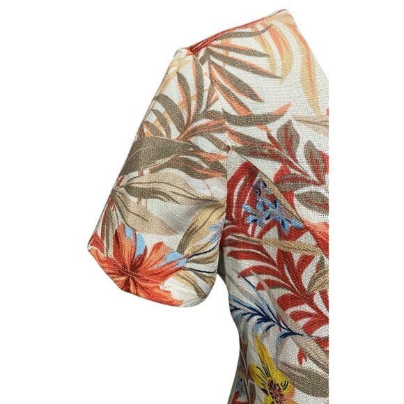 Shelby Palmer  Hawaiian Dress 16 Retro Short Sleeve Below Knee Floral - Picture 9 of 13